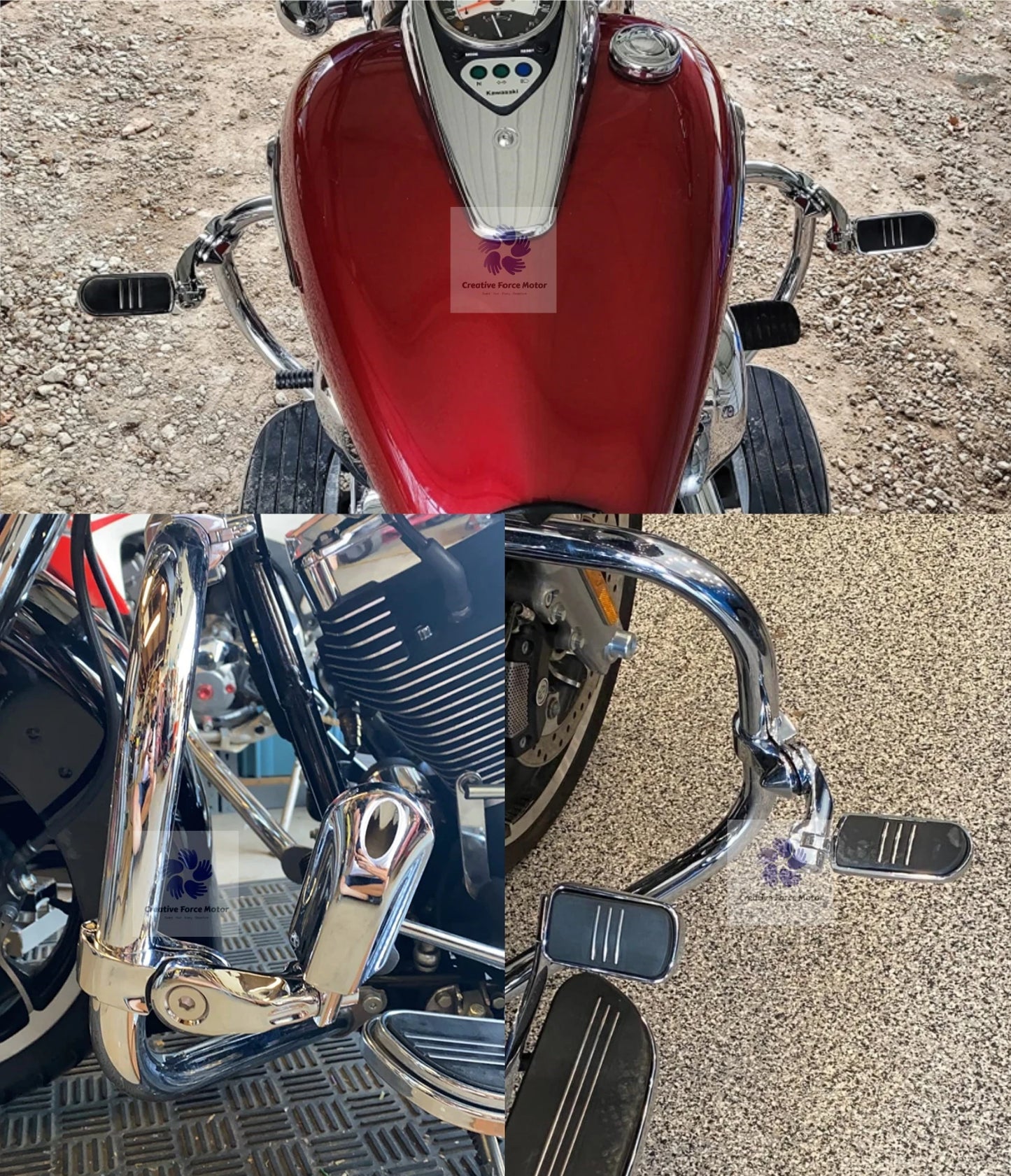 1.25" Motorcycle Engine Guard Highway Pegs Footpeg For Harley Honda Touring Sportster Davidson Road King Street Glide Low Rider