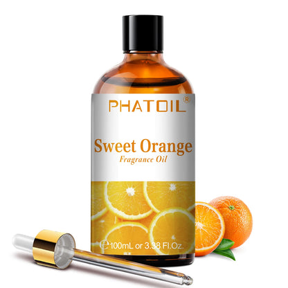 PHATOIL 100ml Aromatherapy Fragrance Oil with Glass Dropper Lime Coconut Strawberry Cherry Watermelon Lemon Mango Aroma Oils