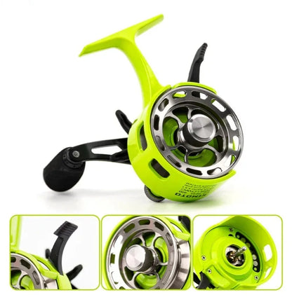 New Gear Ratio 3.2:1 Ice Fishing Reel Large Diameter Spool Built-in Free Spool Metal Spool Smooth Lure Fishing Equipment