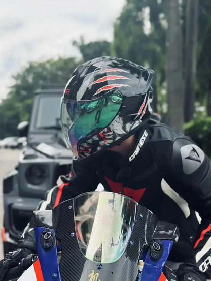 New Spider Motorcycle Helmet Full Face  Long Visor Racing Off-Road Helmet Double Lens Cascos Para Moto Capacete DOT Casco Moto