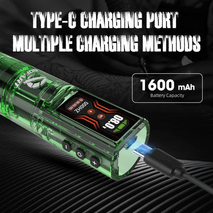 DQFART Wireless Tattoo Pen Tattoo kit 6 Hours Battery Life Tattoo Machine for Pro Body Artist Tattoo Supplies Tattoo Accessories