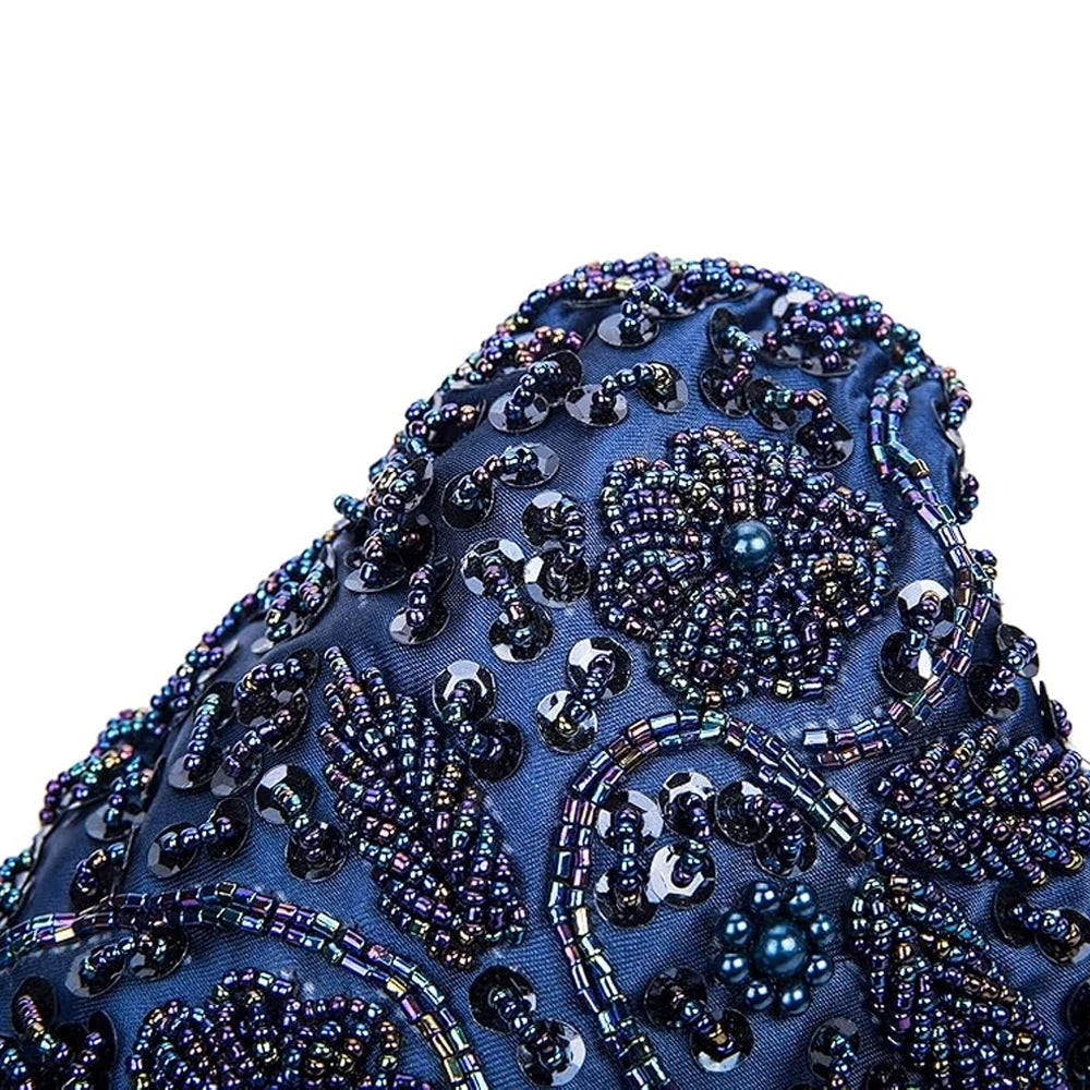 Fashion Retro Women Evening Bags Beaded Ladies Clutch Purse Shoulder Chain Wedding Party Women's Handbag Purses and Handbags