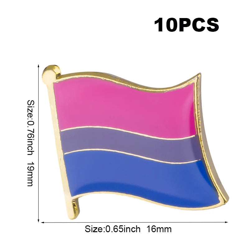 10pcs a lot Philadelphia Pride Badges LGBT Pin Metal Rainbow Badge Pins Gay Pride Lapel Pinback