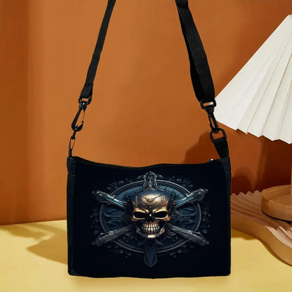 Stylish Skull Print Crossbody Bag Shoulder Bags Large Capacity Women Handbag Portable Storage Bag Messenger Bag Gift