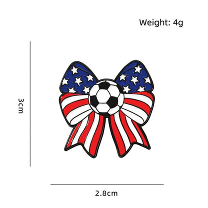 Sports Decoration Brooch Compact 2026  Souvenir Soccer Commemorative Brooch Delicate North America Football Pin