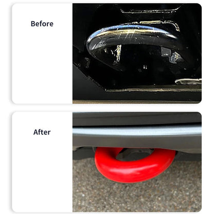 1 Pair Cars Exterior Accessories D-Ring Towing Hook Sleeve For F150 2004-2024 Red D Ring Towing Hook Sleeve
