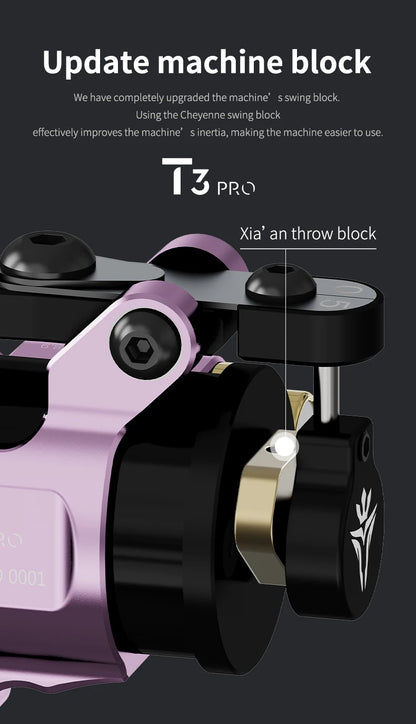 POPEIRONS Brand T3Pro Rotary Tattoo machine Adjustable Stroke 2225 Powerful Motor tattoo gun