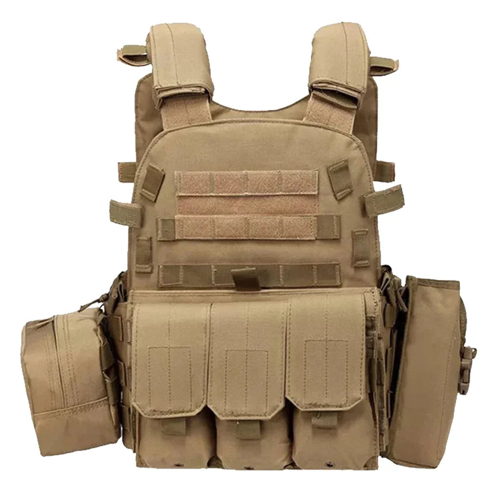 Nylon Tactical Vest Body Armor Hunting Carrier Airsoft Accessories CS Combat MOLLE Camo Military Army Vest for Outdoor Hunting