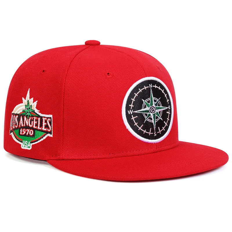 1piece Unisex Compass Embroidery Hip Hop Hat Outdoor Adjustable Sunscreen Leisure Hat Spring Summer Travel Tourism Vacation
