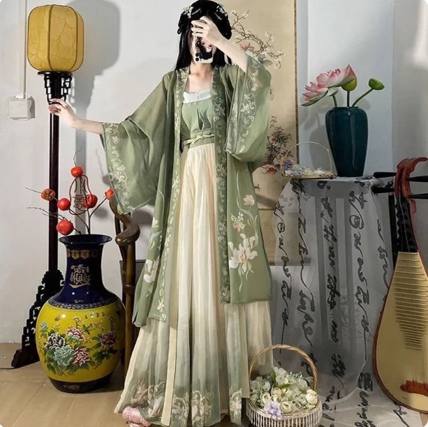 Vintage Party Fairy Dress Print Ethnic Style Stage Hanfu Dress Cosplay Costumes Traditional Chinese Clothing for Women Clothes