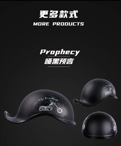 Retro Motorcycle Half Helmet Fashion Bailer for Scooter Safety Helm Spring Summer Capacetes De Moto