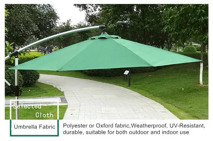 Garden Parasol Large Beach Patio Picnic Umbrella Patterned Outdoor Patio with Led Light Solar Base Wholesale Dropshipping