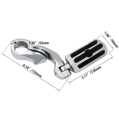 1.25" Highway Pegs Adjustable Footpeg Short for Harley Touring Road King Road Glide Electra Glide Street Glide Sportster Softail