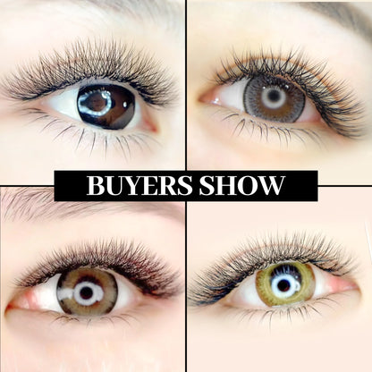 XIUSUZAKI YY Shape Black Brown Eyelashes Extensions Two Tips 2D YY False Lashes Natural Premade Volume Fans Individual Lashes