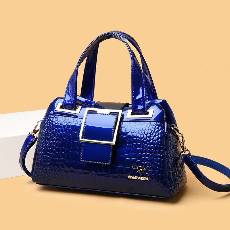 Women's Bag New Style Middle-aged Women's Bag Simple Trendy Single Shoulder Crossbody Bag Fashionable Elegant Handheld Mom Bag