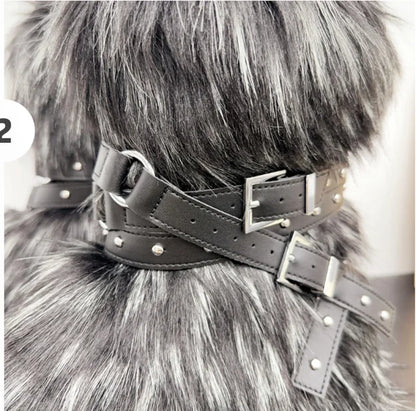 Faux Fur Knee-High Boot Round Toe Height Increasing Wild Winter Warmer Belt Buckle Slip-On Fashion Luxury Sexy Women Shoe Newest
