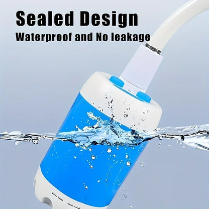 Portable USB Rechargeable  shower head, Multi-Purpose Watering System,Garden Hose Nozzle with US Standard Connector for Outdoor