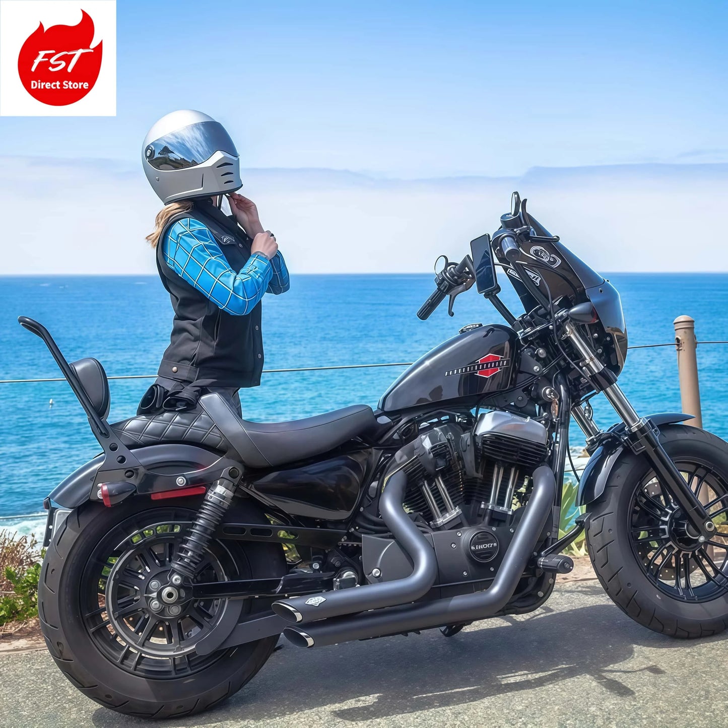 Harley Davidson Sportster 883/1200/72 VH Style Taiwan Made Horse Hoof Sound Exhaust Muffler for VANCE&HINES System