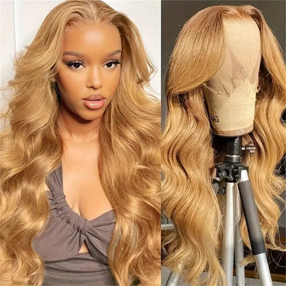 Yellow Wig 13x4 HD Body Wave Lace Frontal Wig Glueless Lace Front Wig Preplucked Synthetic High Quality Ready To Wear Cosplay