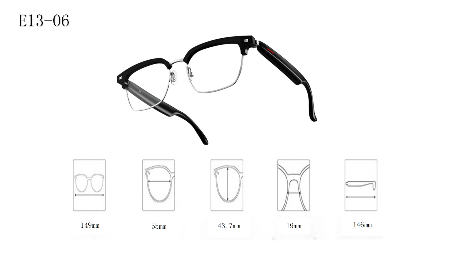 E13 Waterproof Cycling Glasses,Bluetooth Smart Glasses,Audio Call,Music,Bluetooth Headset,Sunglasses, Anti-blue Light Glasses