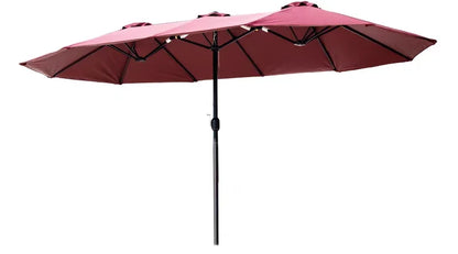 -Three-headed Parasol Outdoor Courtyard Leisure Umbrella With Big Umbrella Set Outside And Big Umbrella Stall Outdoor Garden