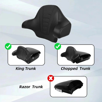 Motorcycle King Chopped Trunk Wrap Around Backrest For Harley  Touring Street Glide Road Glide Road King 2014-2025