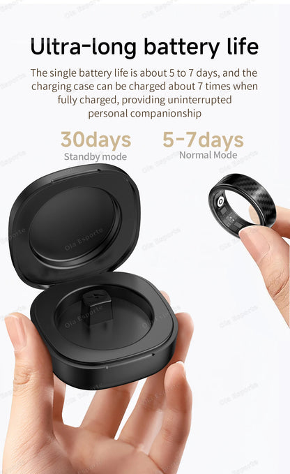 2025 New Smart Ring Call Alert Heart Rate Blood Oxygen Monitoring Pedometer Calorie Multifunctional Fitness Smart Finger Rings