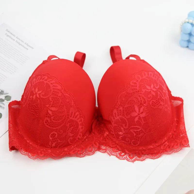 2024 New Sexy Lace Bow Bras For Women Push Up 34/75 36/80 38/85 40/90 42/95 44/100 BCDE Cup Undrwear Plus Size Linger