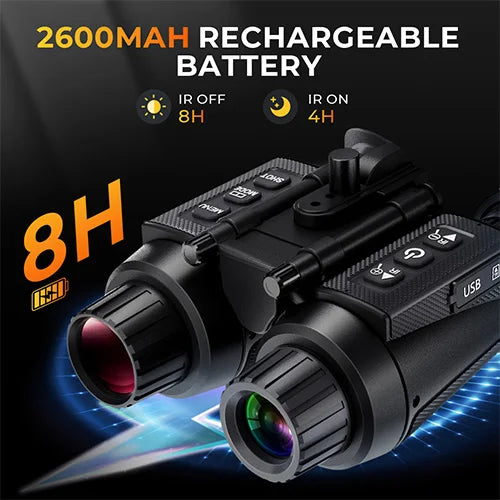 NV8000 Best 800M 4x 1080P Infrared Thermal Monocular Binoculars Hunting Night Vision Goggles Dual Screen Night Vision Dual Tube
