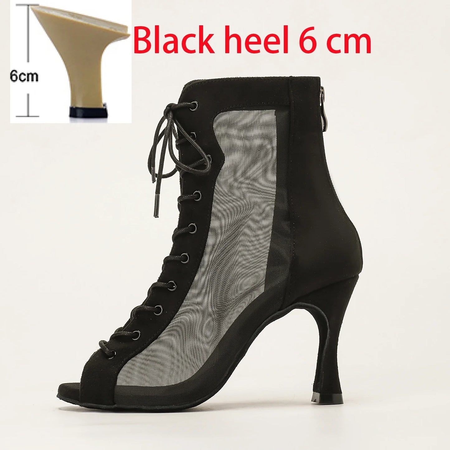 Profession Latin Dance Shoes Woman Suede Mesh Ventilation Ballroom Salsa Boots for Girls Soft Bottom Practice Jazz Latin Boots