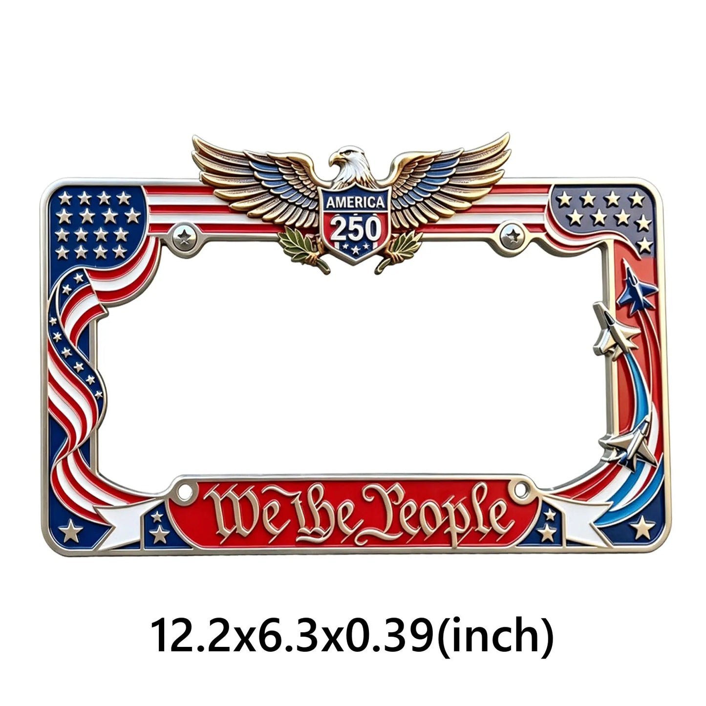 United States 250th Anniversary License Plate Holder Cover Commemorative Patriotic License Plate Cover Fits Standard Size