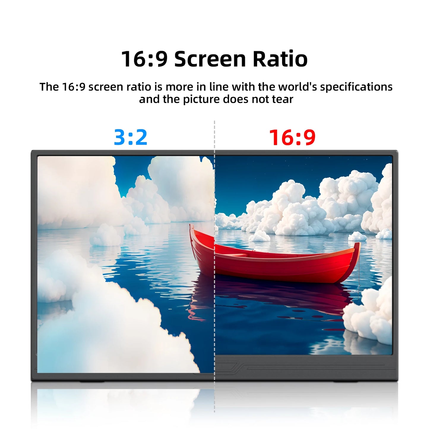 ZSUS 3840*2160 13-inch 4K Portable Monitor 60HZ For Laptop XBox PS4 / 5 Switch TV Box Cell Phone PC Extension Mobile