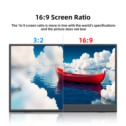 ZSUS 3840*2160 13-inch 4K Portable Monitor 60HZ For Laptop XBox PS4 / 5 Switch TV Box Cell Phone PC Extension Mobile