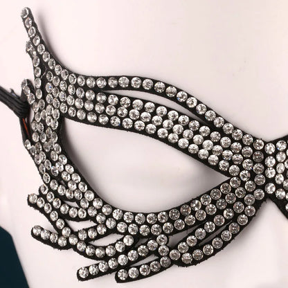 Halloween dance half face mask with holiday party new party accessories with rhinestones