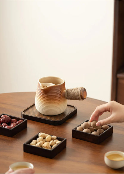Ceramic Baked Milk Tea Pot Can Be Dry Boiled Boiled Tea Warm Milk Pot Teapot Tea Infuser