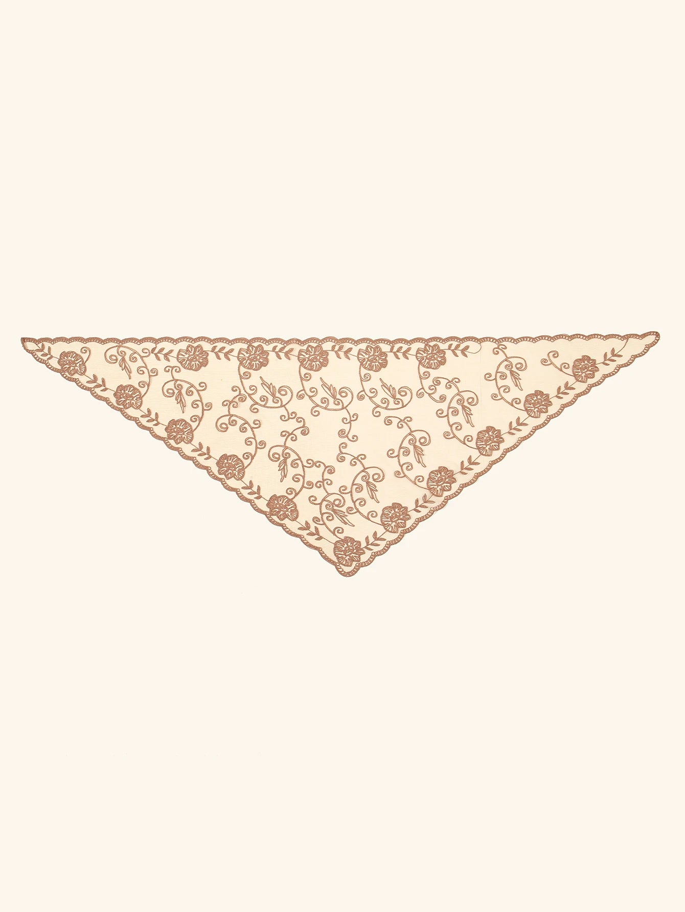 Wholesale French Lace Triangle Scarf Embroidered Flower Lace Scarf Small Shawl Crochet Head Scarf Headwraps Bandana For Women