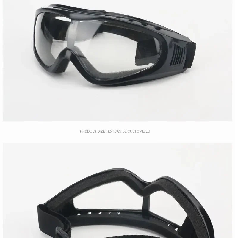 Double-layer Outdoor Windshield Labor Protection Glasses PC Lens Protective Head-mounted Adult Men's Women's Ski Glasses