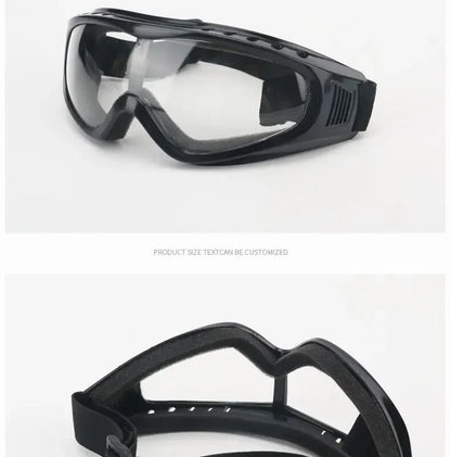 Double-layer Outdoor Windshield Labor Protection Glasses PC Lens Protective Head-mounted Adult Men's Women's Ski Glasses