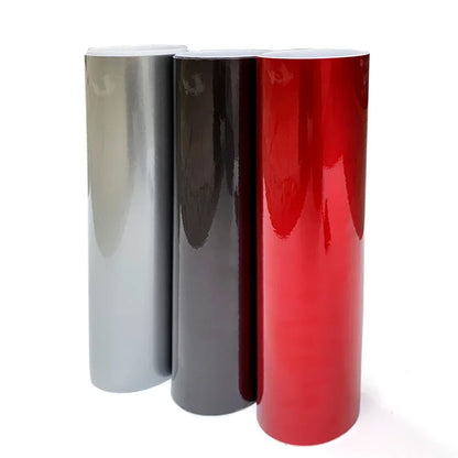 Car Stickers DIY Self Adhesive Glossy Films Gray Silver Red Wrap Vinyl Film Waterproof Anti Scratch Sticker for Car Accessories