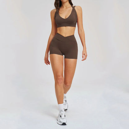 2 Pieces Yoga Suit for Women Clothes Sports Bra Shorts Sports Set Gym Running Training Sexy High Waist Butt Lift Sports Yoga Set