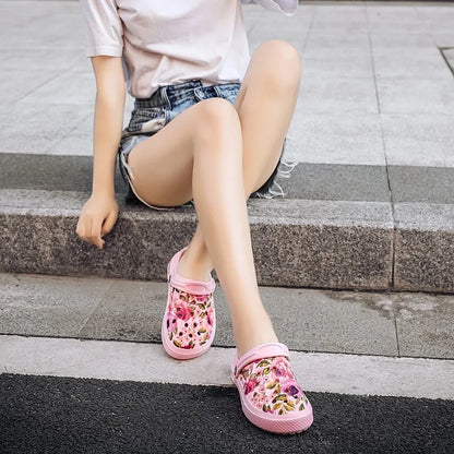 Women's Ethnic Shoes Clogs Soft Sole Two-way Wear for Beach Mules and Pool Women Garden Slides Indoor Nursing Clogs Sandals