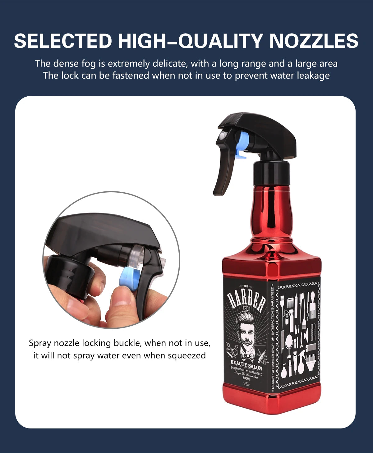 Professional Salon Barber Spray Bottle Refillable Fine Mist Empty Watering Can Water Sprayer Barbershop AccessoriesHair Tools
