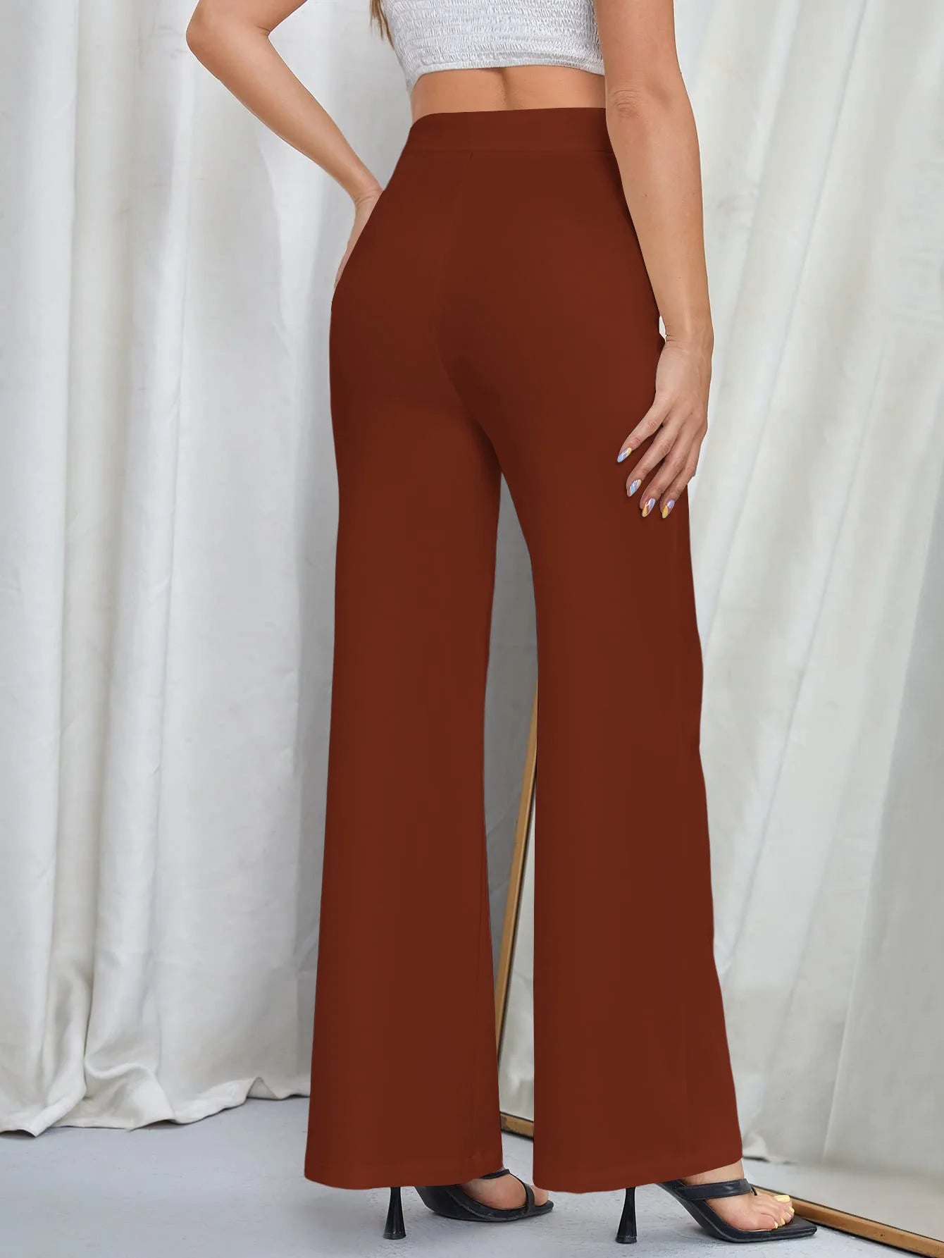 Women Flared Wide-leg Pants New 2026 Fashion Temperament Commuting Pants Versatile Fashionable Casual Wide Leg Pants Trousers