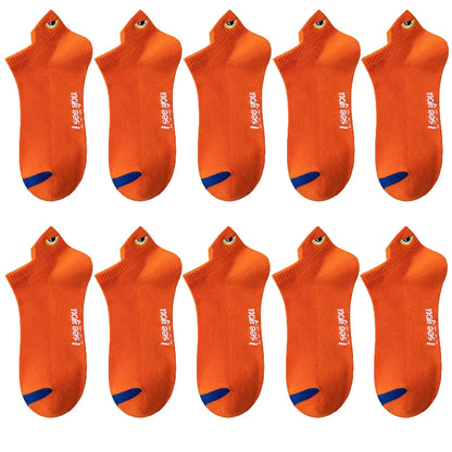 5/10 Pairs Man Short Socks Ankle Boat Socks Breathable Casual Athletic Socks Women Summer Thin Low-Cut Male Socks