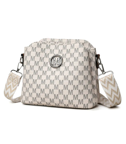 Synthetic Faux Leather Shoulder Bag For Women Retro Crossbody Bag with Golden "M" Monogram, Purse Work, Travel, Parties & Gifts