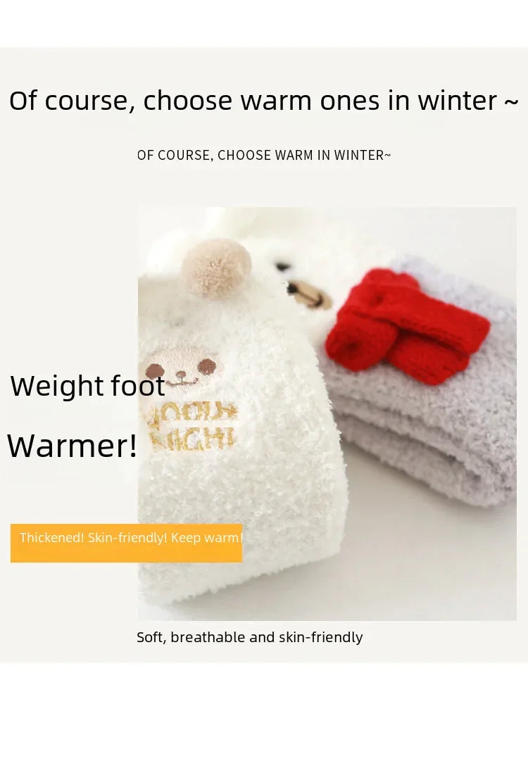 Snug Fleece Over Knee Socks Plush Cozy Winter Fall Sweet Long Female Hosiery Soft Fuzzy Leg Covers Floor Wear2024 New Bulk Deal
