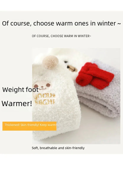 Snug Fleece Over Knee Socks Plush Cozy Winter Fall Sweet Long Female Hosiery Soft Fuzzy Leg Covers Floor Wear2024 New Bulk Deal