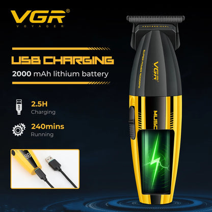 VGR Hair Trimmer Professional Hair Cutting Machine Electric Clippers Cordless Barber Haircut Rechargeable Trimmer for Men V-285