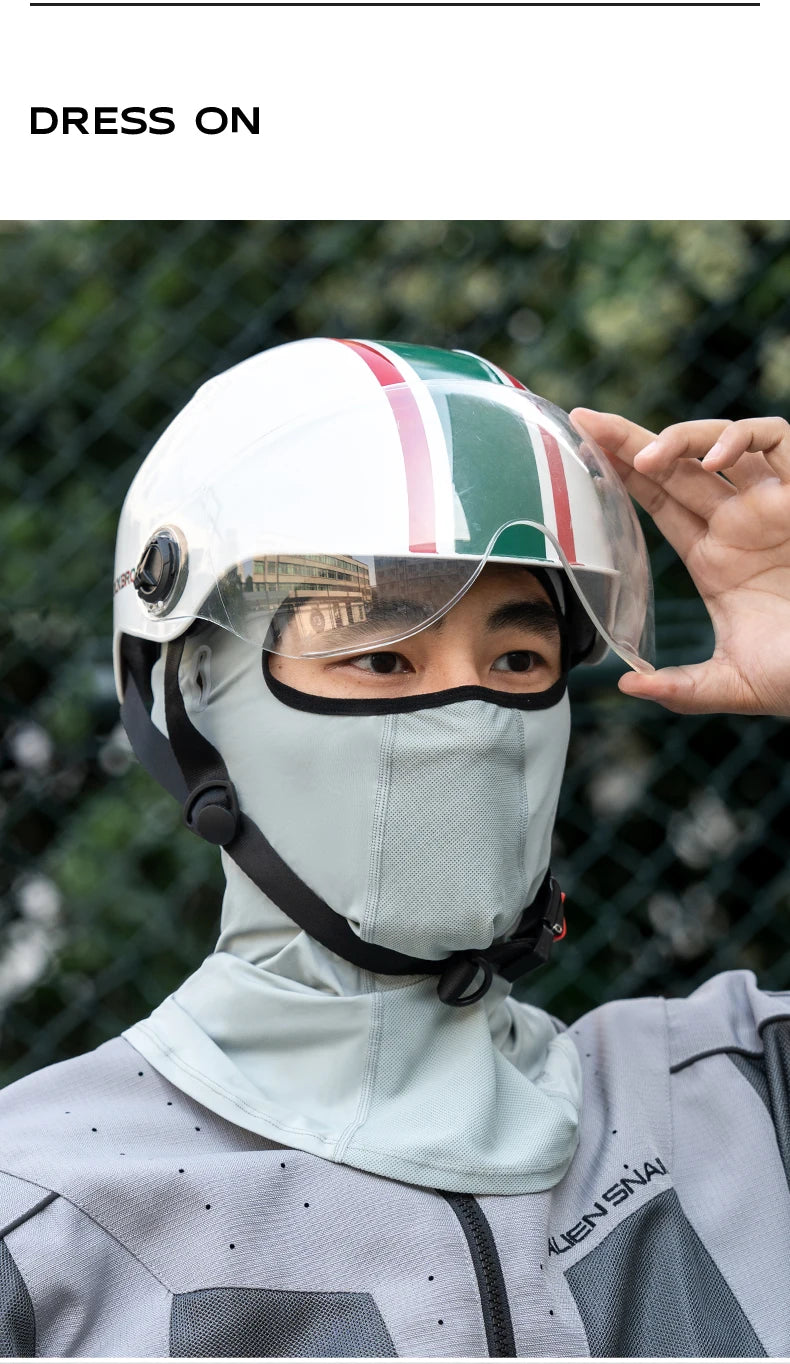 ROCKBROS Ice Silk Cycling Face Mask Cover Summer Breathable Cool Sports Bike Balaclava Anti-UV Cap Riding Headgear Cycling Masks