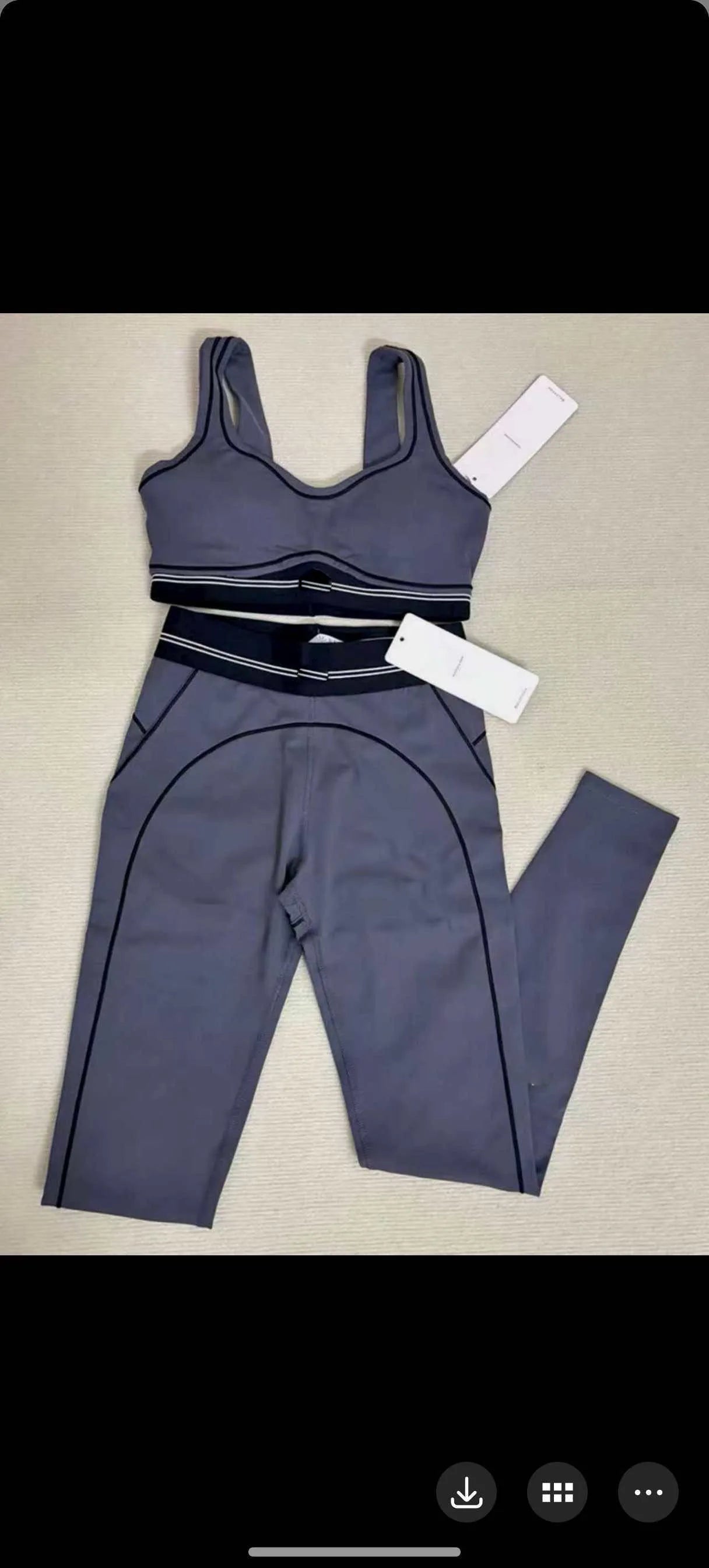 2026 Summer New Women's Sports Line Splicing Bra High Waist Yoga Pants Two Piece Set